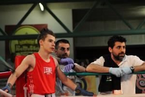 Nella foto:il giovane pugile Junior Lorenzo Vella all'angolo con i tecnici Domenico Virton e Giuseppe Virton